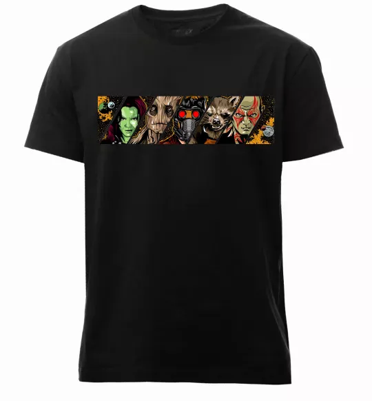 Мужская премиум футболка Комікс вартові галактики Черный фото