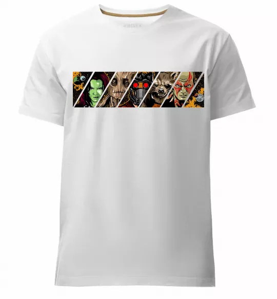 Мужская премиум футболка Комікс вартові галактики Белый фото