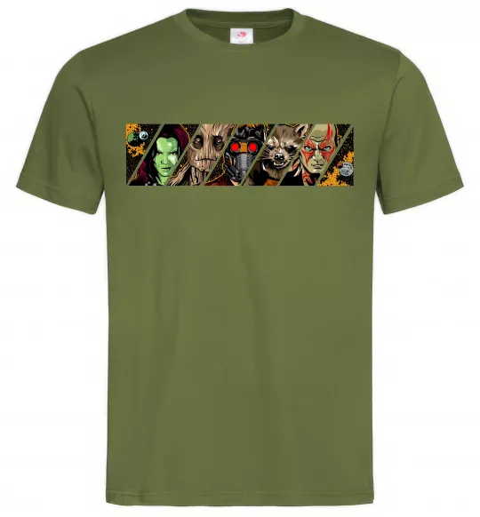 Мужская футболка Комікс вартові галактики Оливковый фото