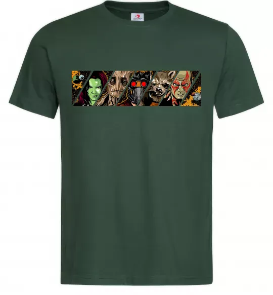 Мужская футболка Комікс вартові галактики Темно-зеленый фото
