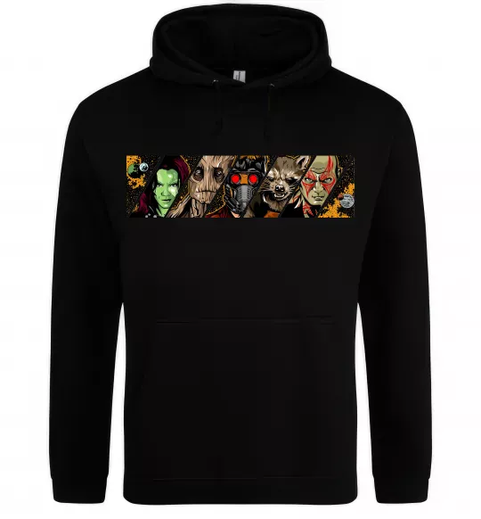 Чоловіча толстовка (худі) Комікс вартові галактики Чорний фото