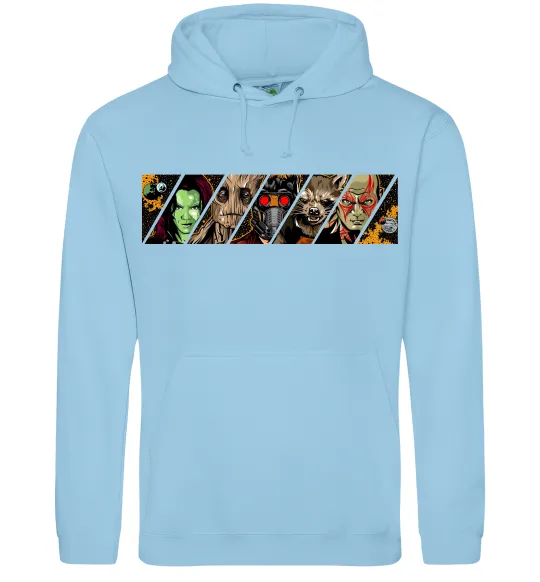 Чоловіча толстовка (худі) Комікс вартові галактики Блакитний фото