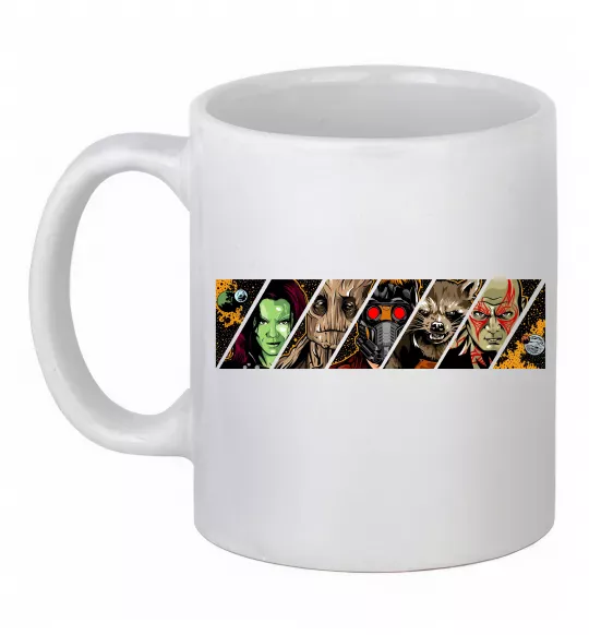 Чашка керамическая Комікс вартові галактики Белый фото