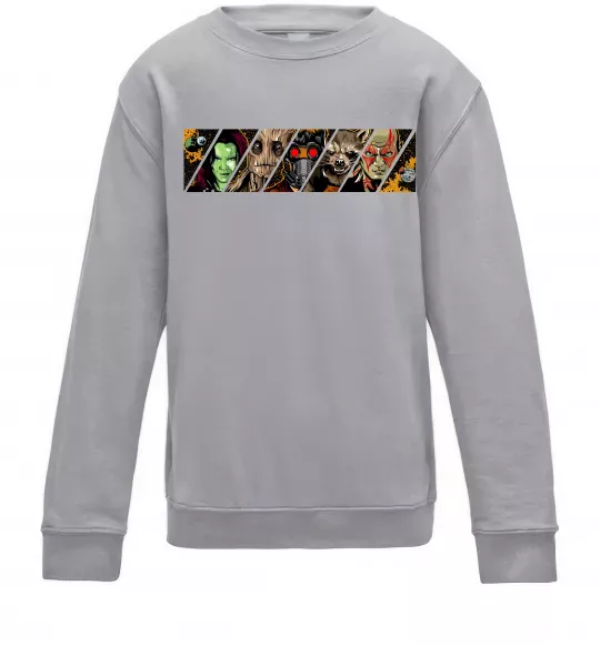 Детский Свитшот Комікс вартові галактики Серый меланж фото