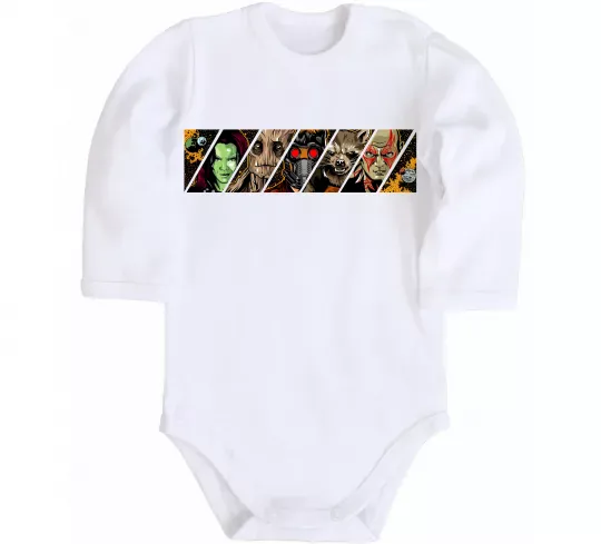 Детский боди Комікс вартові галактики Белый фото