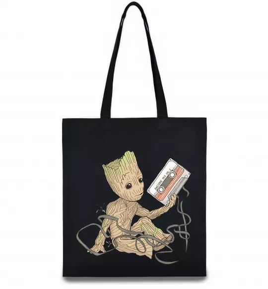 Эко-сумка Грут з касетою Черный фото