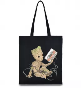 Эко-сумка Грут з касетою Черный фото