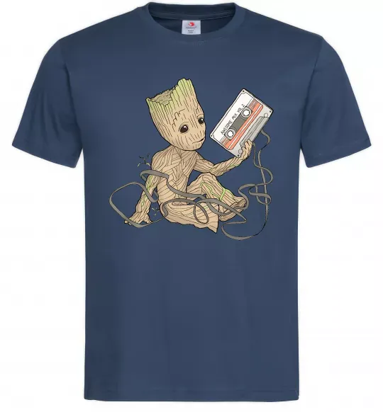 Мужская футболка Грут з касетою Темно-синий фото