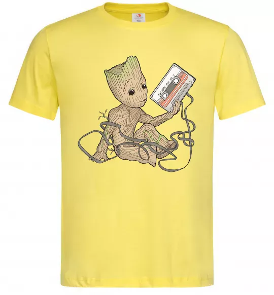Мужская футболка Грут з касетою Лимонный фото
