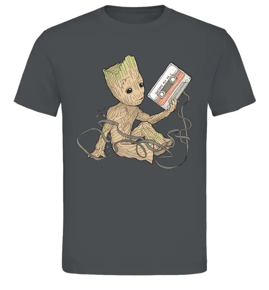 Мужская футболка Грут з касетою Графит фото