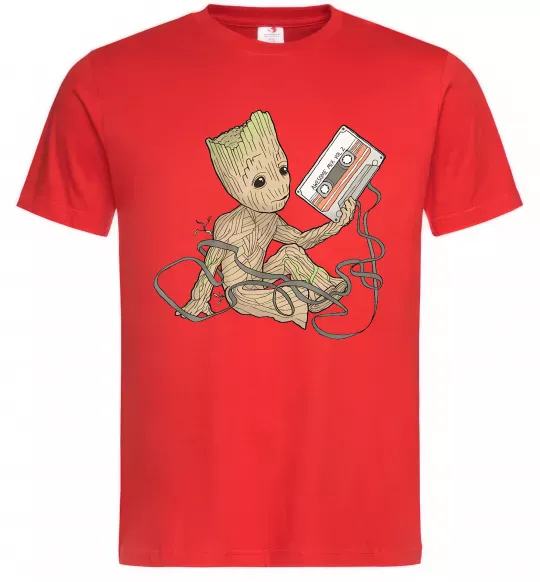 Мужская футболка Грут з касетою Красный фото
