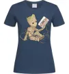 Женская футболка Грут з касетою Темно-синий фото