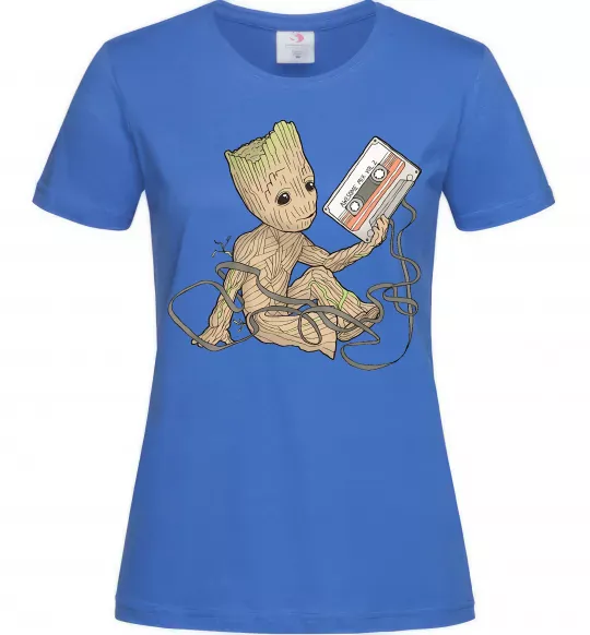 Женская футболка Грут з касетою Ярко-синий фото