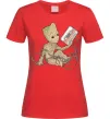 Женская футболка Грут з касетою Красный фото