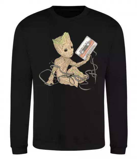 Свитшот Грут з касетою Черный фото