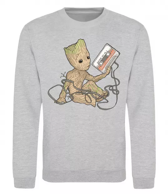 Свитшот Грут з касетою Серый меланж фото