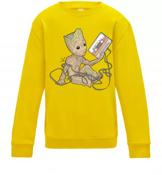 Дитячий світшот Грут з касетою Сонячно жовтий фото