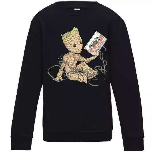 Дитячий світшот Грут з касетою Чорний фото