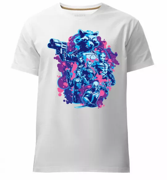 Чоловіча преміум футболка Вартові галактики постер Білий фото