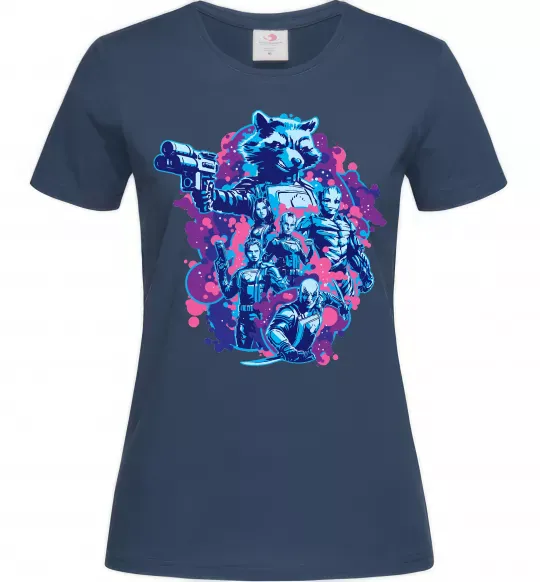 Женская футболка Вартові галактики постер Темно-синий фото