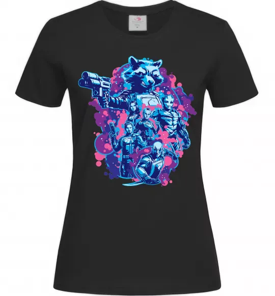 Женская футболка Вартові галактики постер Черный фото