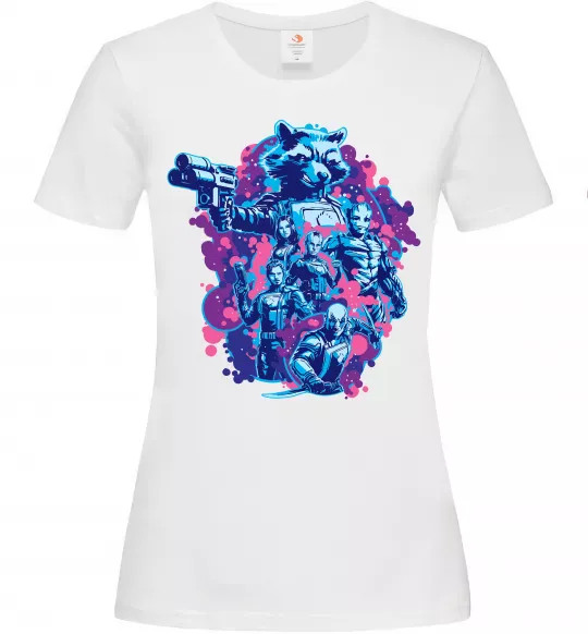 Женская футболка Вартові галактики постер Белый фото