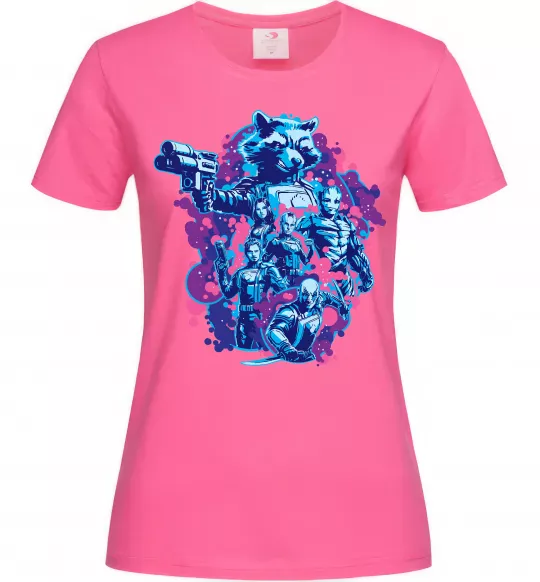 Женская футболка Вартові галактики постер Ярко-розовый фото