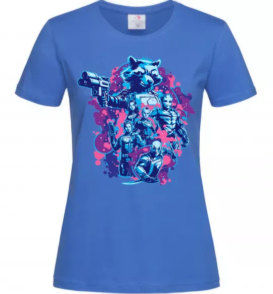 Женская футболка Вартові галактики постер Ярко-синий фото