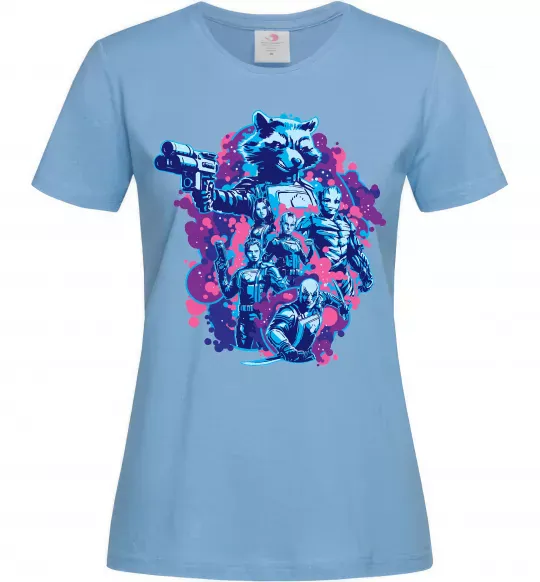 Женская футболка Вартові галактики постер Голубой фото