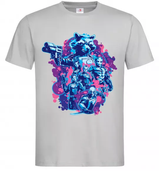 Чоловіча футболка Вартові галактики постер Сірий фото