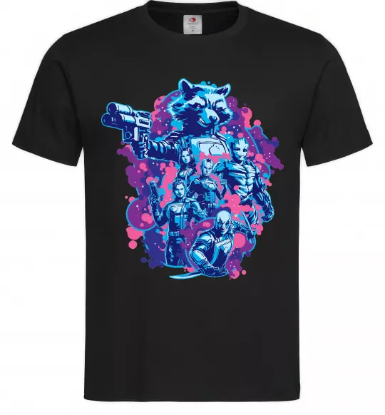 Чоловіча футболка Вартові галактики постер Чорний фото