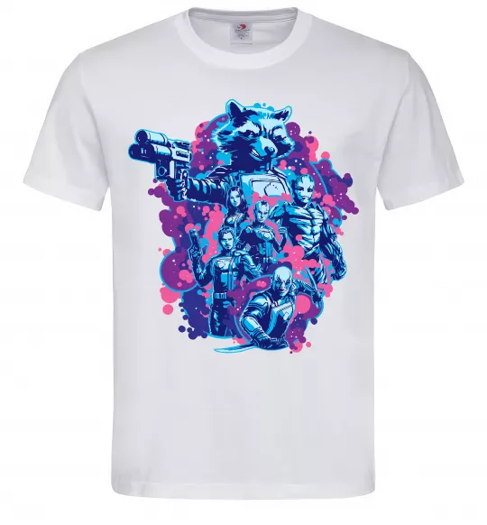 Чоловіча футболка Вартові галактики постер Білий фото