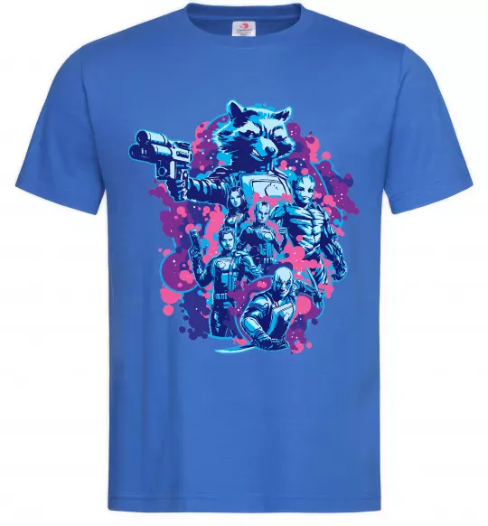 Чоловіча футболка Вартові галактики постер Яскраво-синій фото