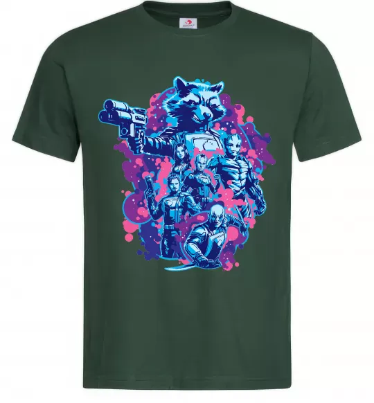 Чоловіча футболка Вартові галактики постер Темно-зелений фото