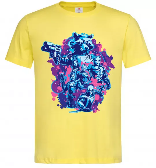 Чоловіча футболка Вартові галактики постер Лимонний фото