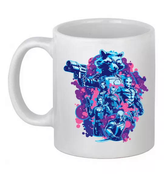 Чашка керамічна Вартові галактики постер Білий фото