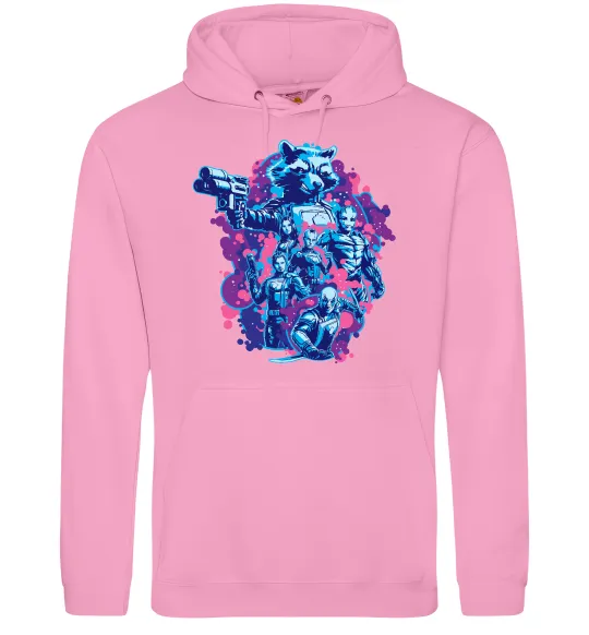 Мужская толстовка (худи) Вартові галактики постер Розовый фото