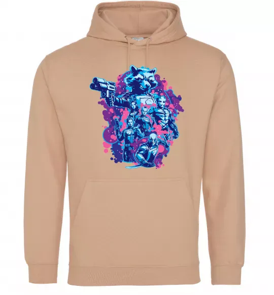 Чоловіча толстовка (худі) Вартові галактики постер Пісочний фото