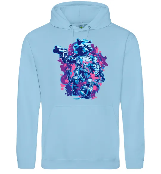 Женская толстовка (худи) Вартові галактики постер Голубой фото