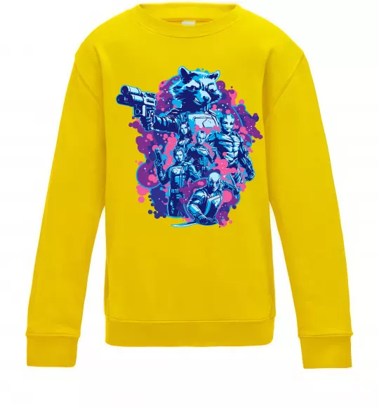 Дитячий світшот Вартові галактики постер Сонячно жовтий фото