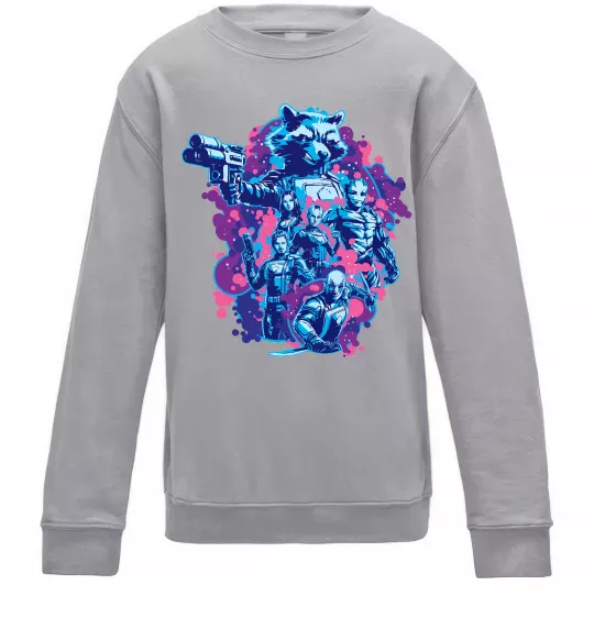 Дитячий світшот Вартові галактики постер Сірий меланж фото