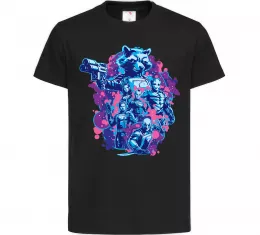 Детская футболка Вартові галактики постер Черный фото