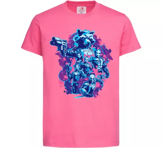 Дитяча футболка Вартові галактики постер Яскраво-рожевий фото