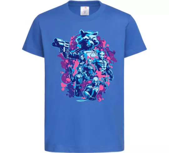 Дитяча футболка Вартові галактики постер Яскраво-синій фото