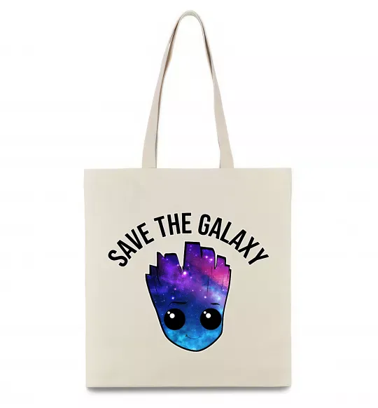 Еко-сумка Save the galaxy Грут Бежевий фото