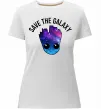 Жіноча преміум футболка Save the galaxy Грут Білий фото