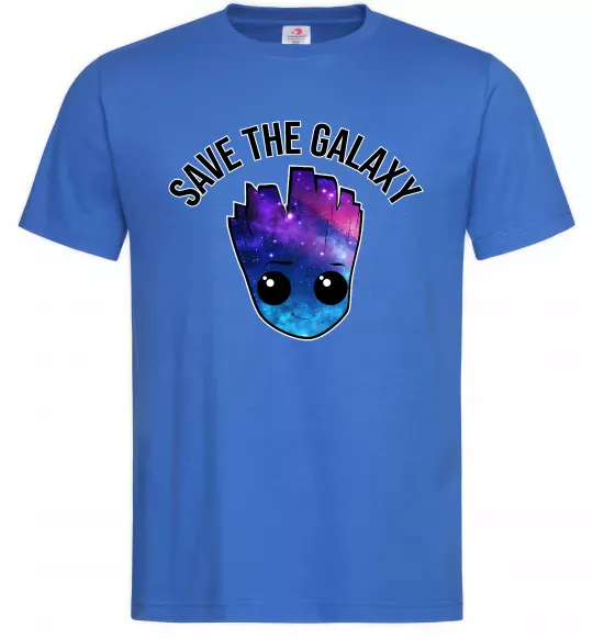 Чоловіча футболка Save the galaxy Грут Яскраво-синій фото