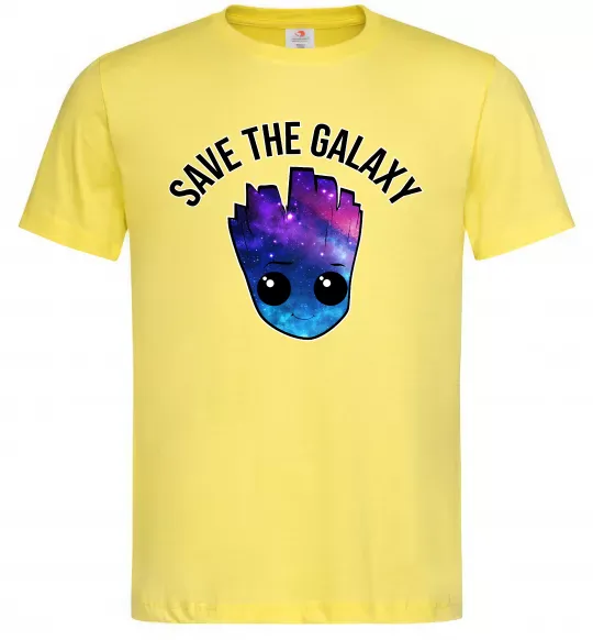 Чоловіча футболка Save the galaxy Грут Лимонний фото