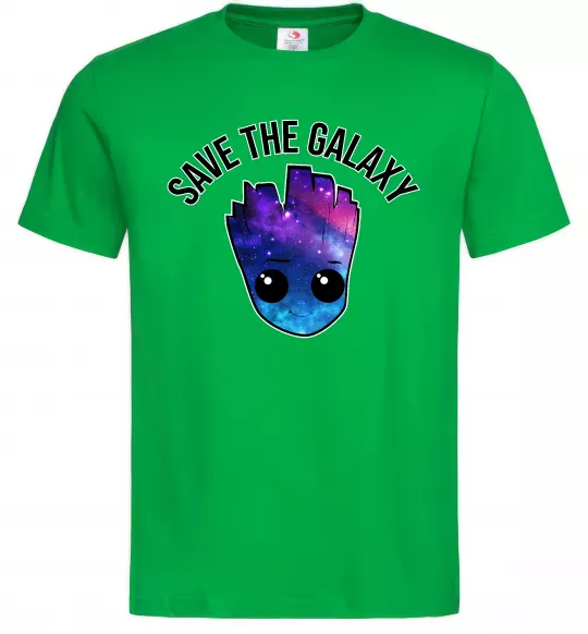 Чоловіча футболка Save the galaxy Грут Зелений фото
