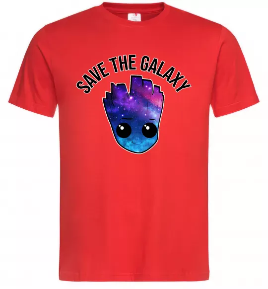Чоловіча футболка Save the galaxy Грут Червоний фото